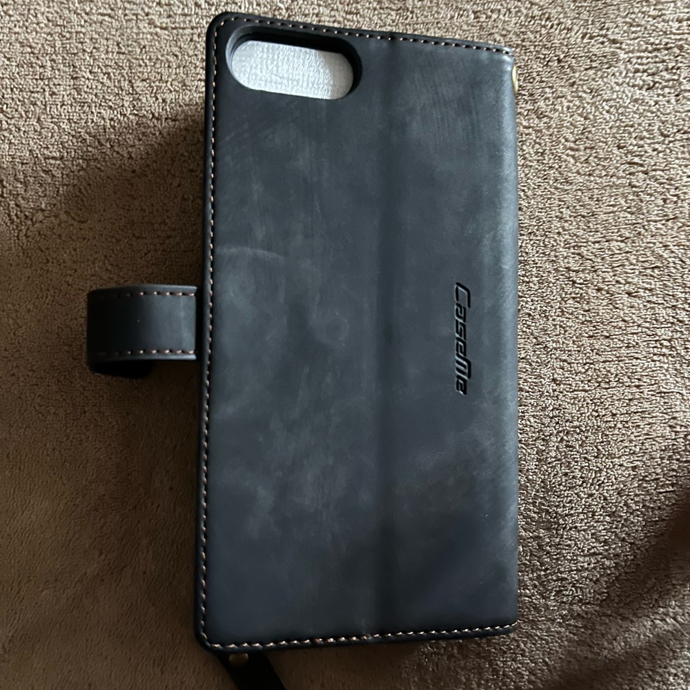 Caseme Black Leather Phone Wallet